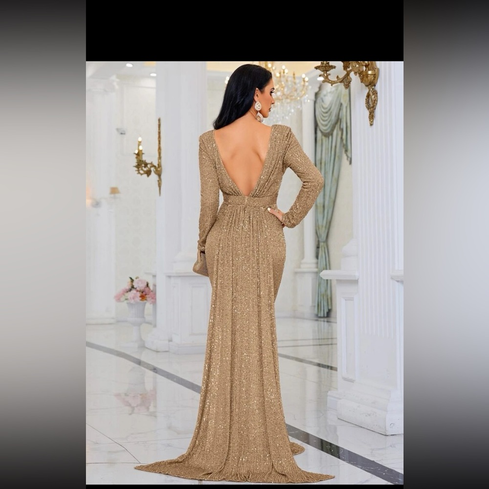 Large golden dress